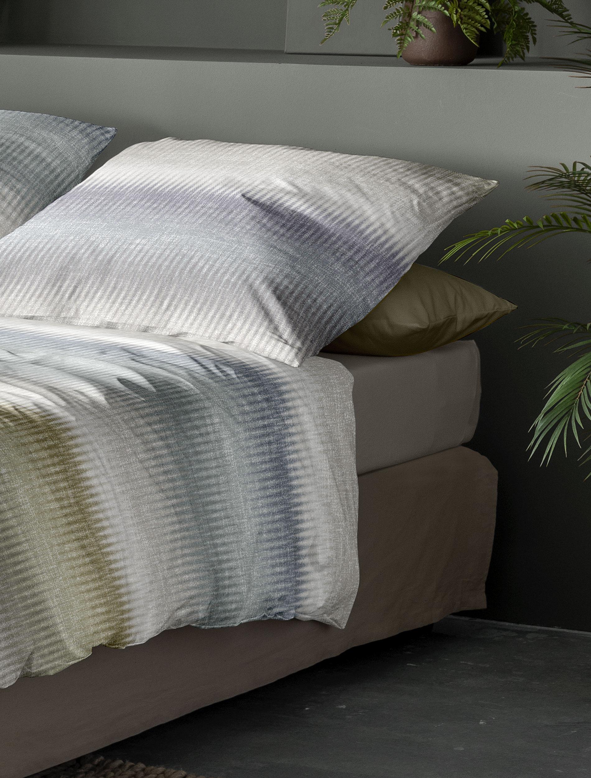 Irisette Mako-Satin Bettwäsche WAVE ca. 135x200cm in Farbe petrol