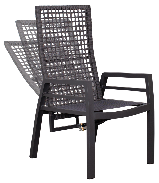 deVries Dining-Relaxsessel MONTANA in Rope mit Textilarmlehne