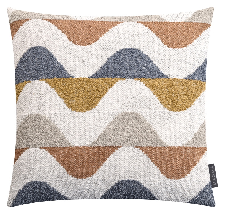 Magma Heimtex Kissenhülle WAVY ca. 45x45cm in Farbe rost, Kissen, Dekoration für Zuhause, Kopfkissen, Teppich
