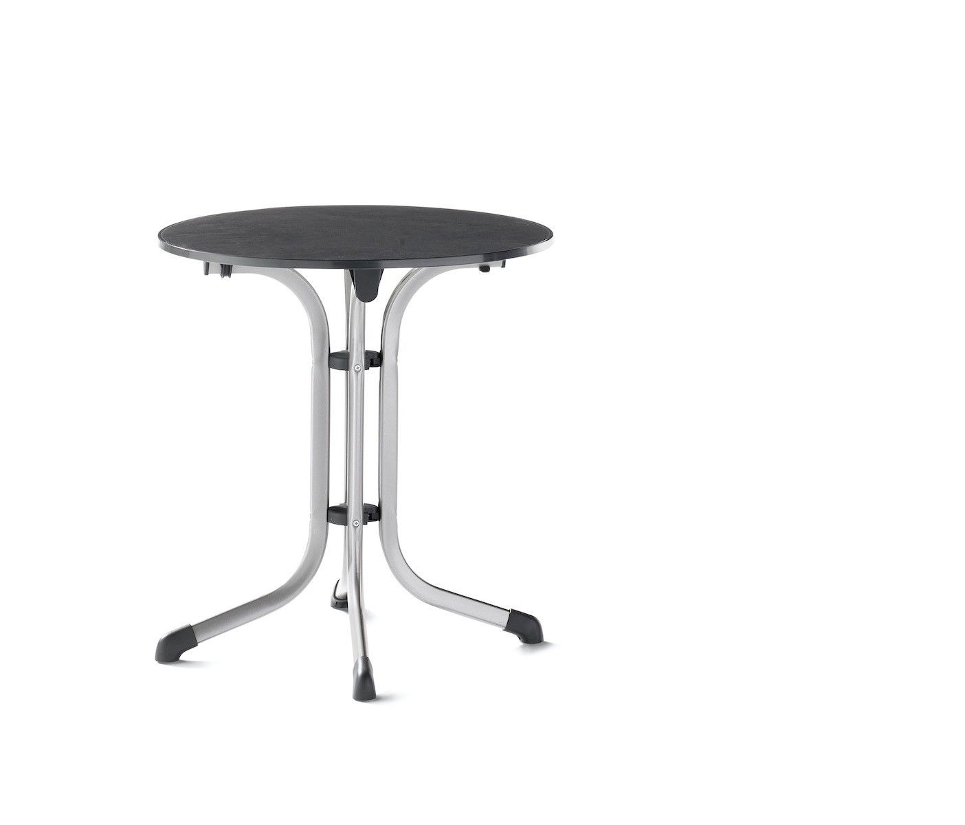 Klapptisch Vivodur Ø ca. 68cm in graphit/Schiefer anthrazit