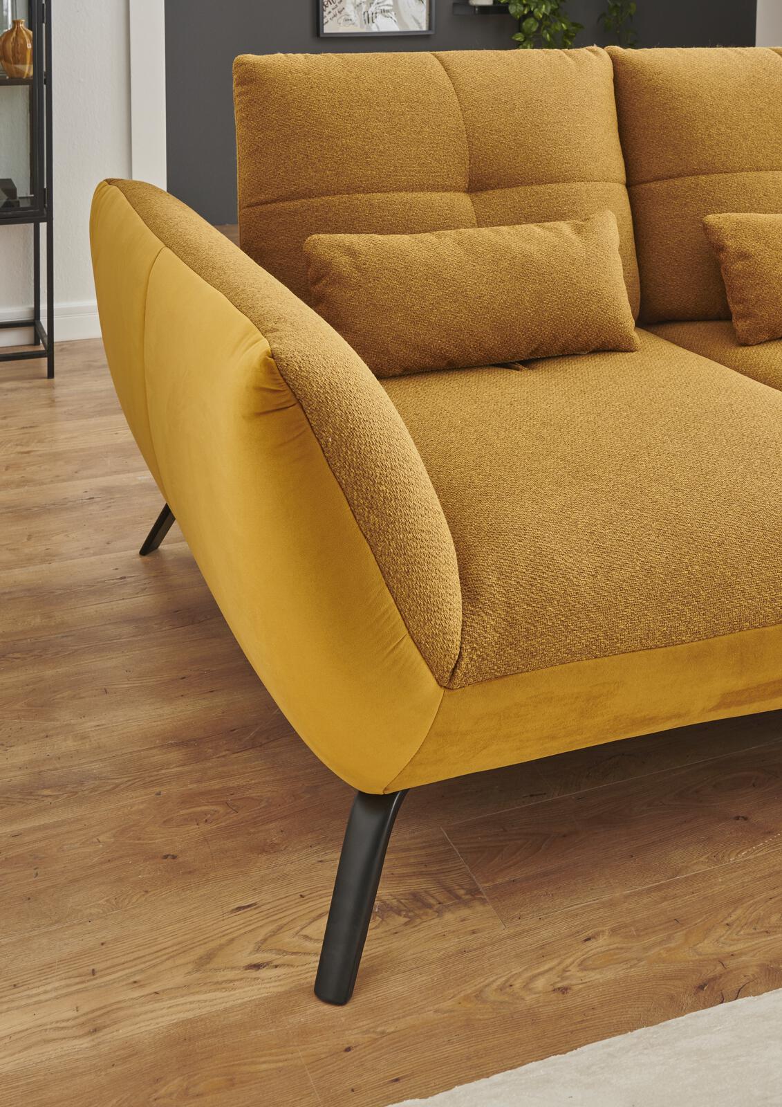 Poco Wohnlanschaft Dover XC ca. 301 x 191 cm in Sitz Stoff Portofino Mustard/Korpus Stoff Riviera gold, Moebel, Couch, Kunst, Malerei