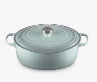 Le Creuset Bräter Sig 33cm Sea Salt Oval, Kochgeschirr, Topf, Holländischer Ofen