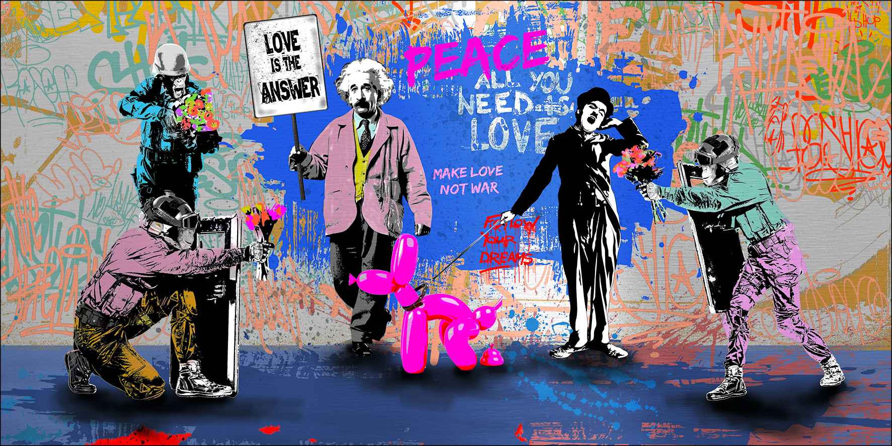 PRO ART Alu-Art 200x100cm Love Is The Answer