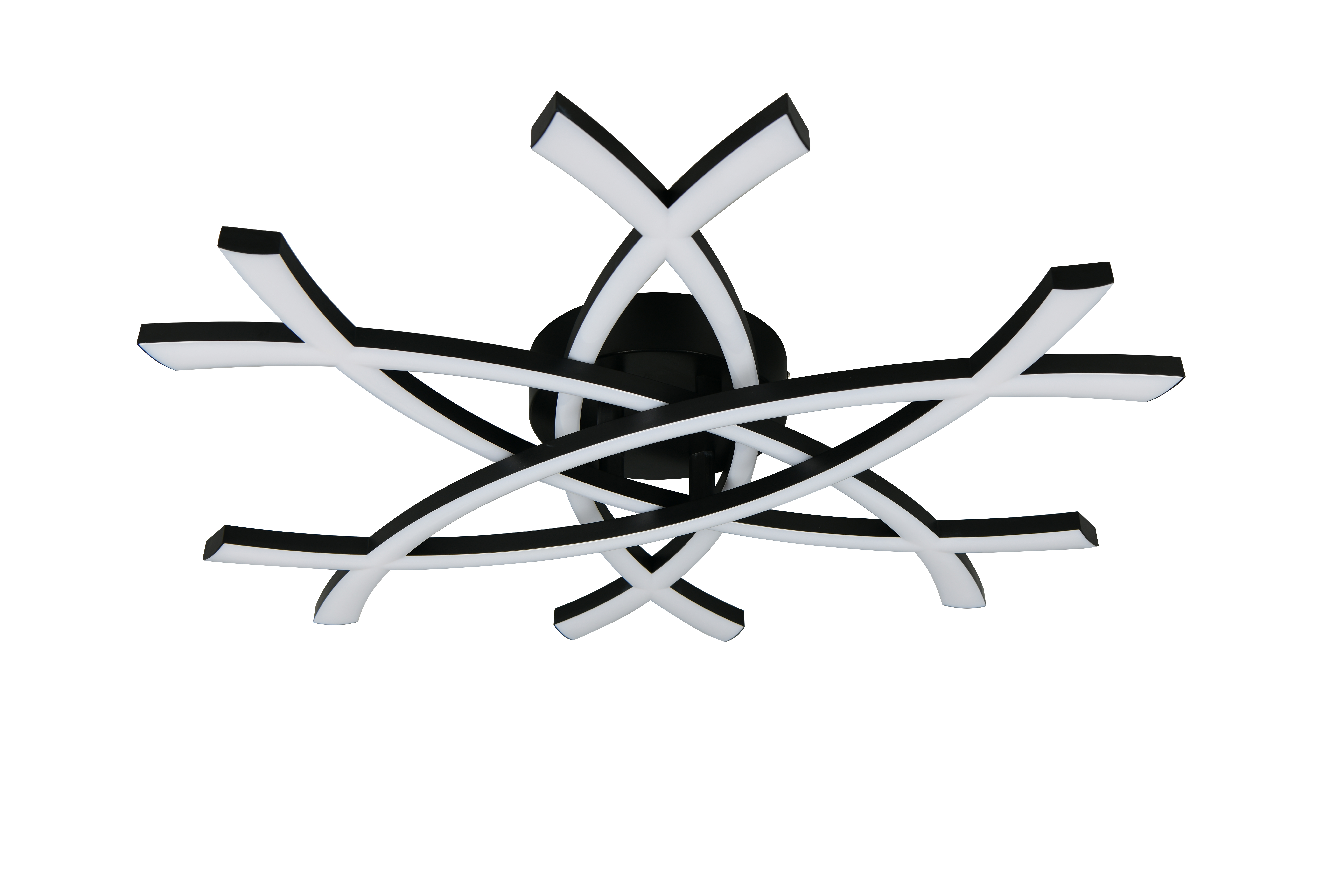 Reality LED-Deckenleuchte POLLOCK 1-flammig in Farbe schwarz matt, Kunststoff weiß, Emblem, Symbol