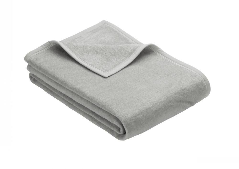 Ibena Uni-Decke PORTO 180x220cm in Farbe silbergrau