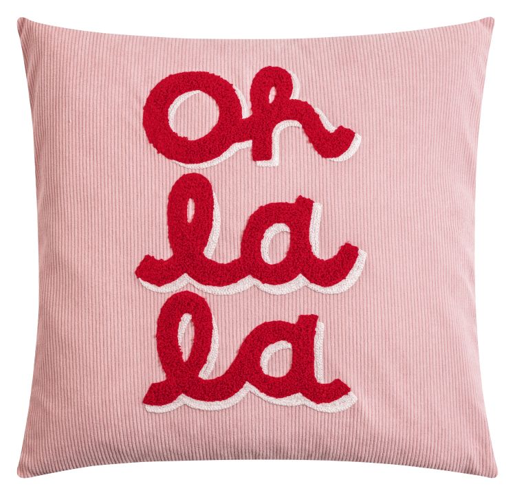 Magma Heimtex Kissenhülle PIXIE ca. 45x45cm in Farbe Oh la la, Kissen, Dekoration für Zuhause, Tasche, Handtasche