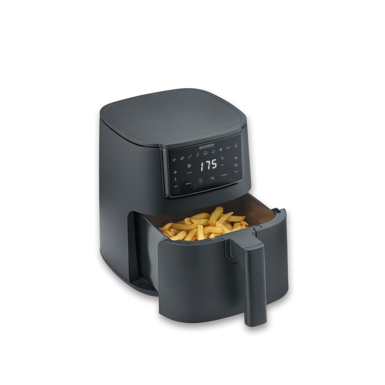 Severin Heißluftfritteuse  4 Liter BLACK LINE in schwarz/Kunststoff, 1300 W