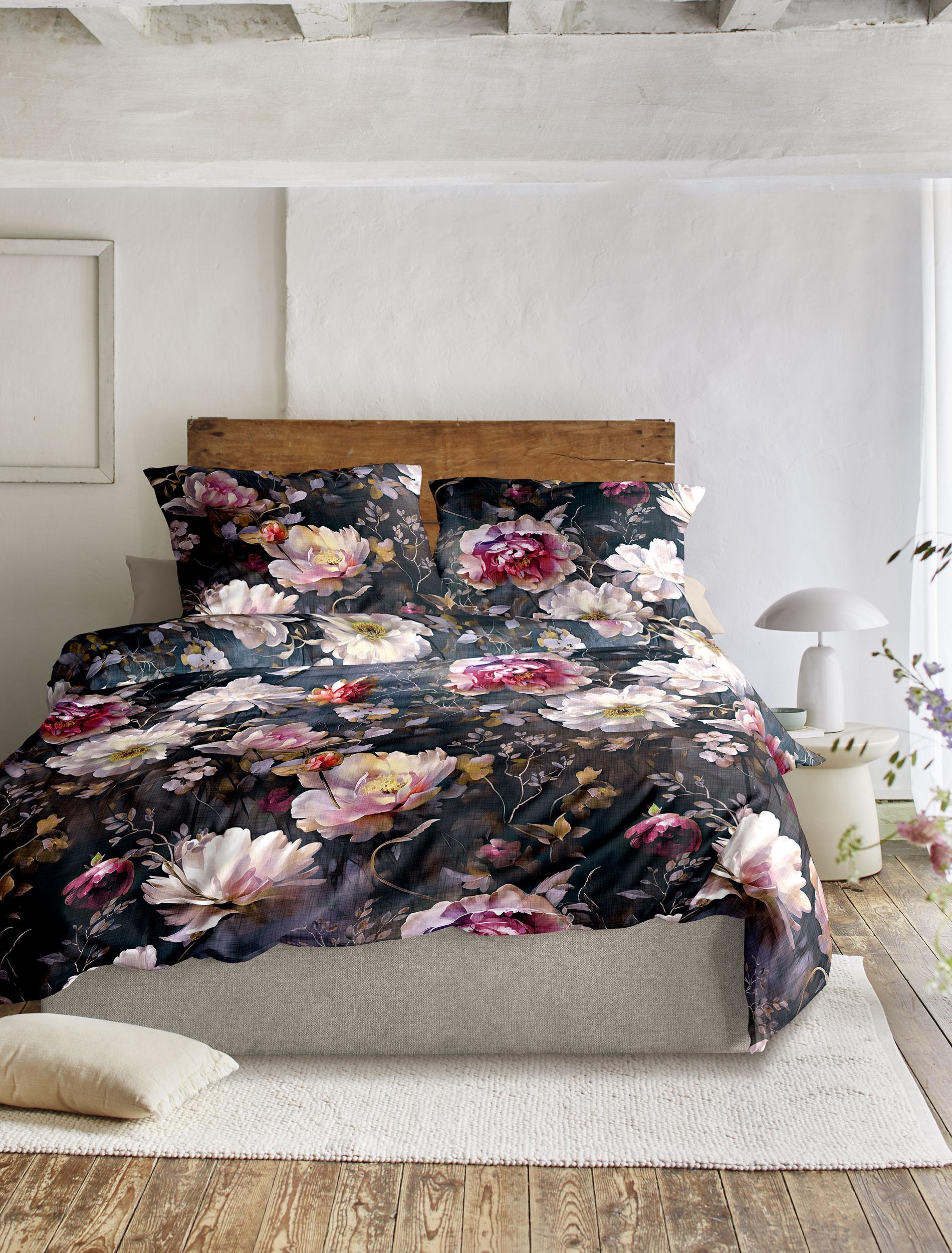 Irisette Mako-Satin Bettwäsche WAVE ca. 155x220cm in Farbe multi, Moebel, Bett, Bettlaken