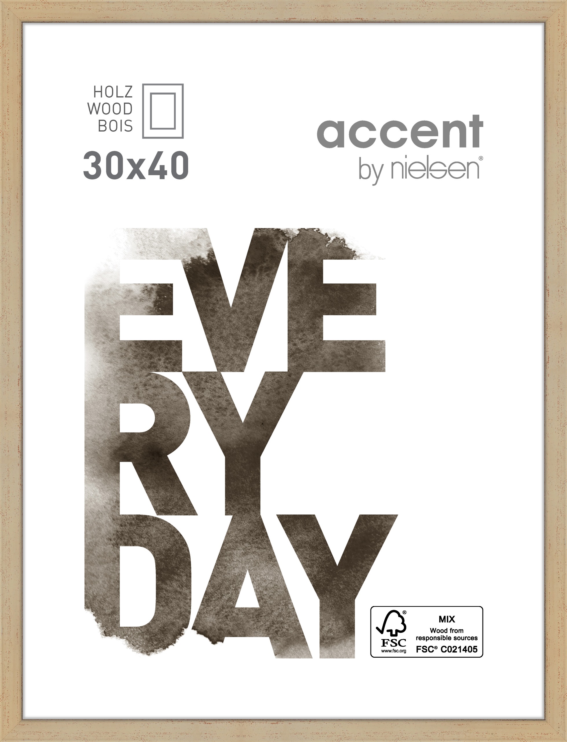 Accent by Nielsen Holz Bilderrahmen Zoom ca. 30x40cm in Farbe Gold