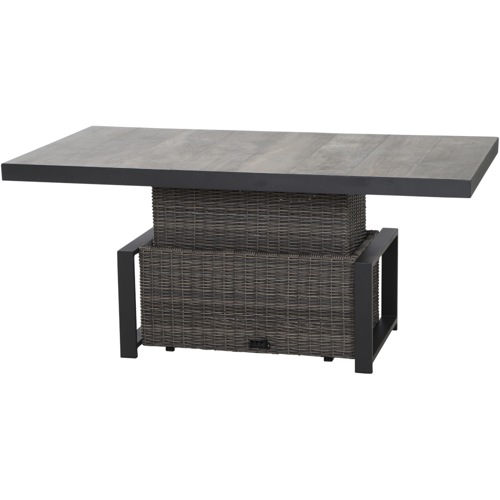 Lift-Couchtisch CORIDO ca. 160 x 90 cm in Gestell Alu matt anthrazit, Kaffeetisch, Mobiliar, Tabelle, Esstisch
