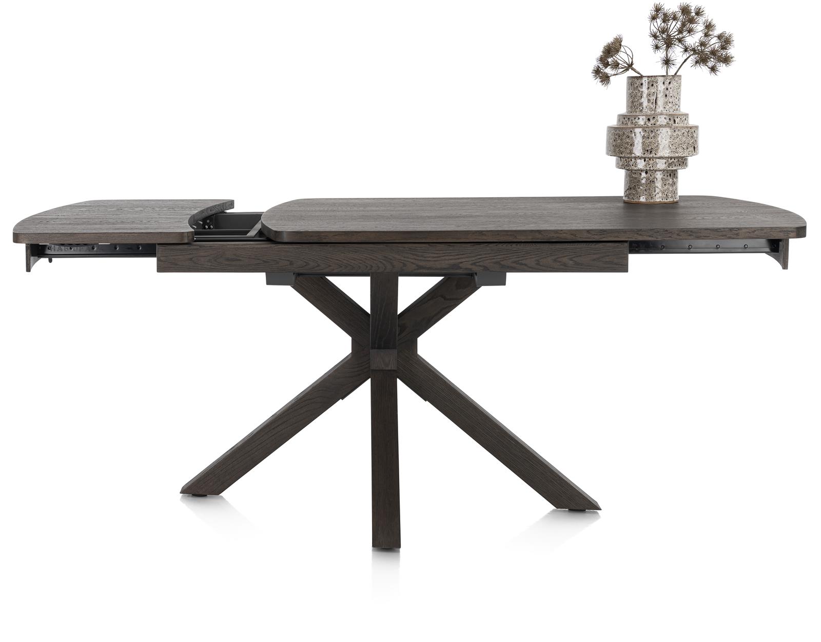 Henders & Hazel Ausziehtisch  NYON ca. B100 H77 T140 cm in Eiche furniert Basalt