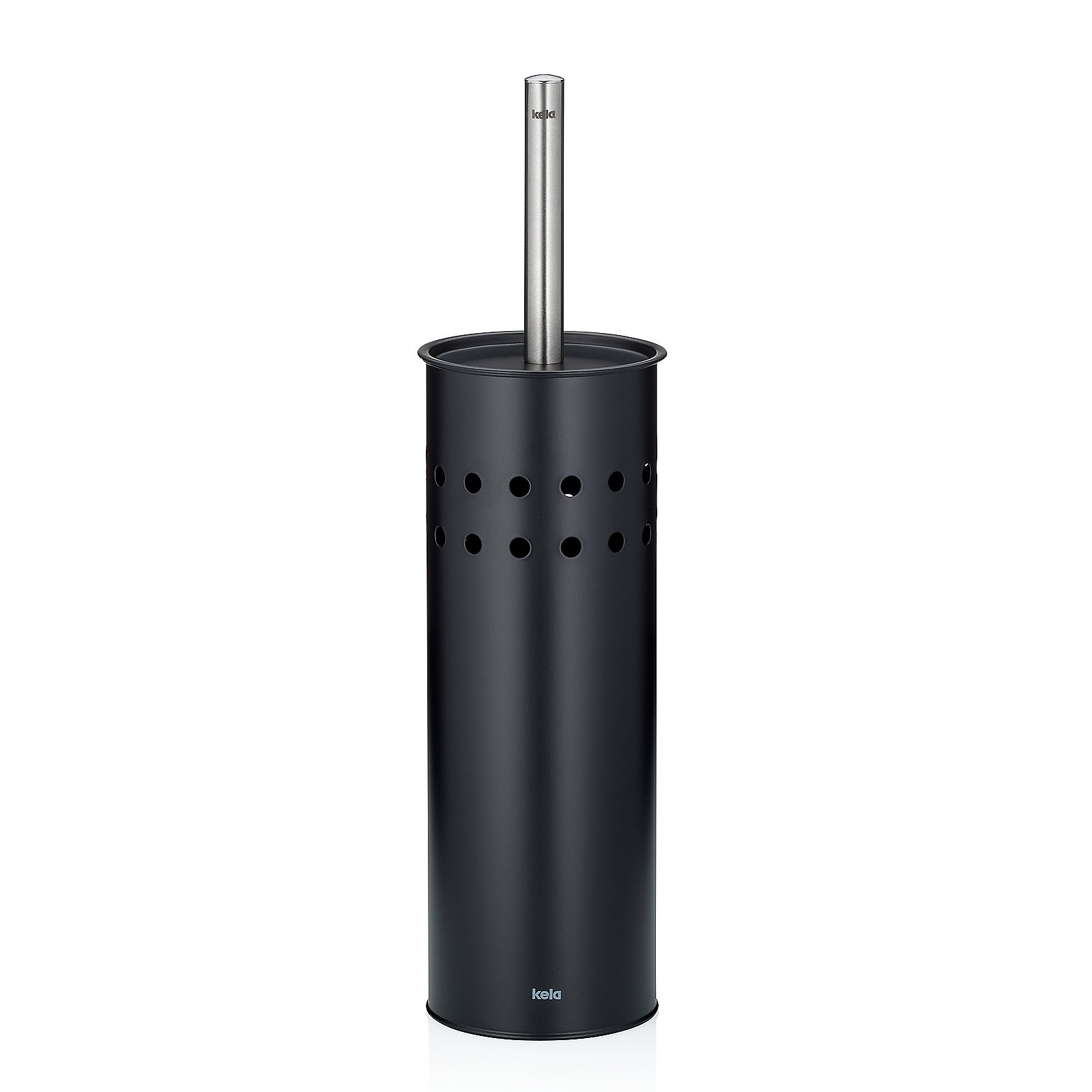 Kela WC-Garnitur LEO in Schwarz, Pinsel, Gerät, Werkzeug, Flasche, Shaker