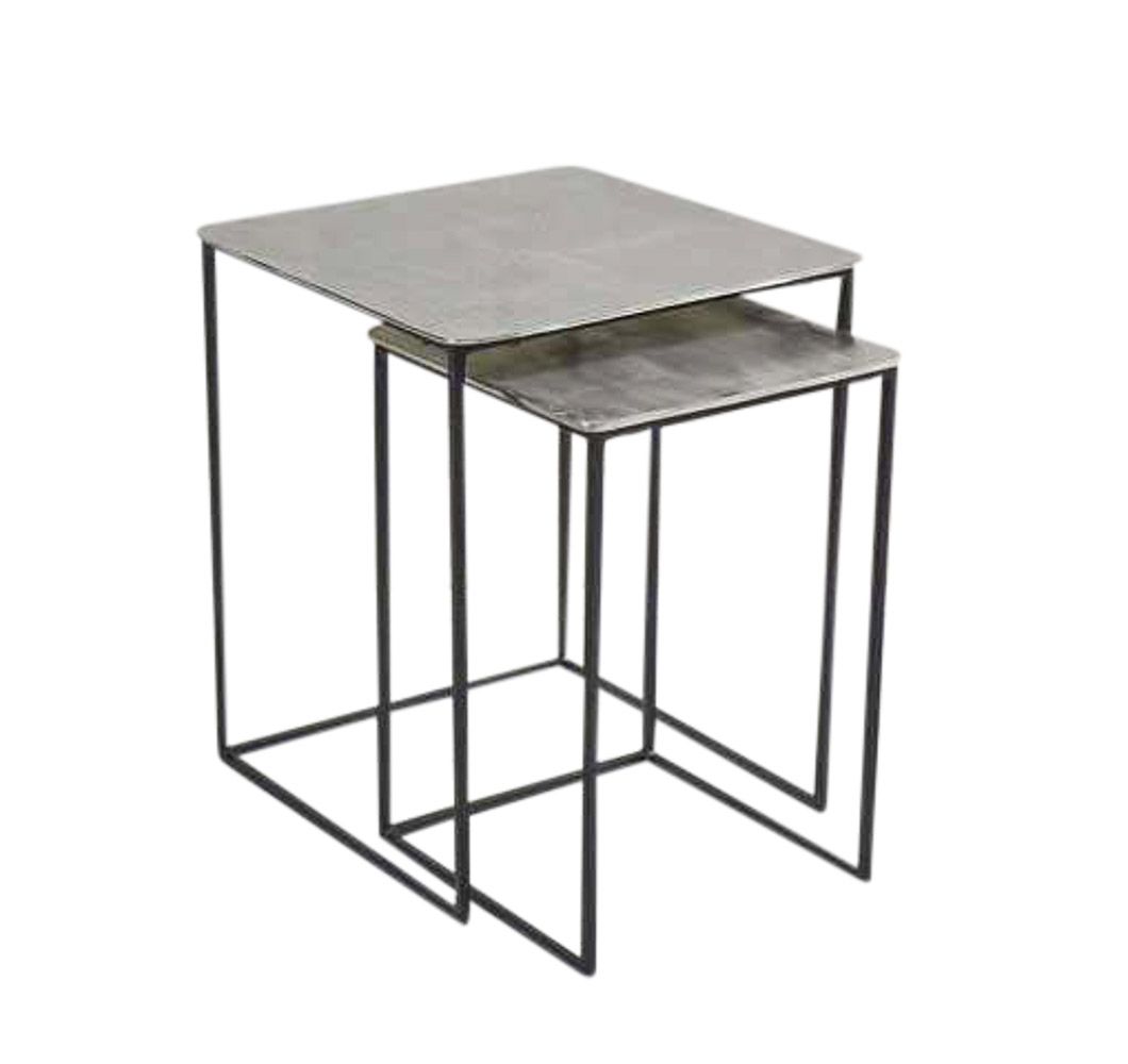 L.C. Wholesaler Tisch 47x47x50cm groß  in Alu/Metall schwarz