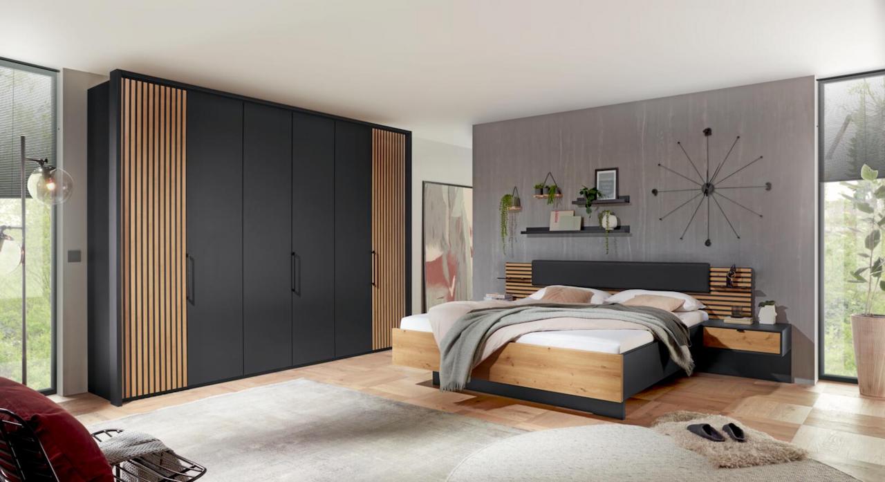 Wiemann Schlafzimmer MANHATTAN in **Graphit Dekor A29, Drinnen, Innenarchitektur, Mobiliar, Dekoration für Zuhause, Bett