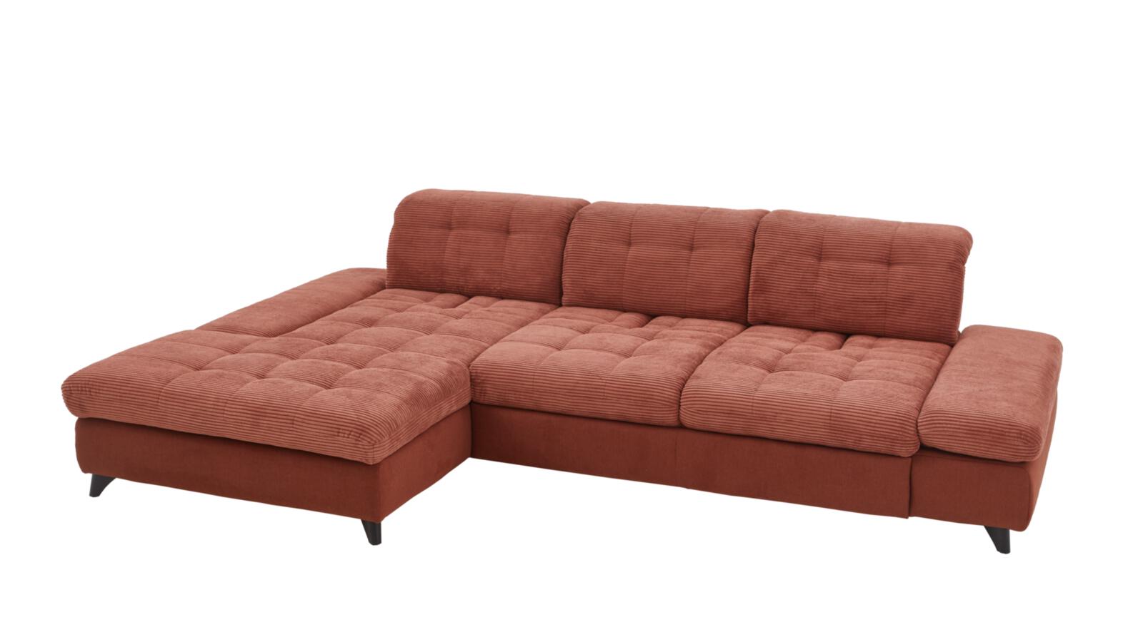 Polstergruppe SANTA ROSA ca. B307 H82 T199 cm in Stoff1: Cord Lincoln kupfer, Couch, Mobiliar