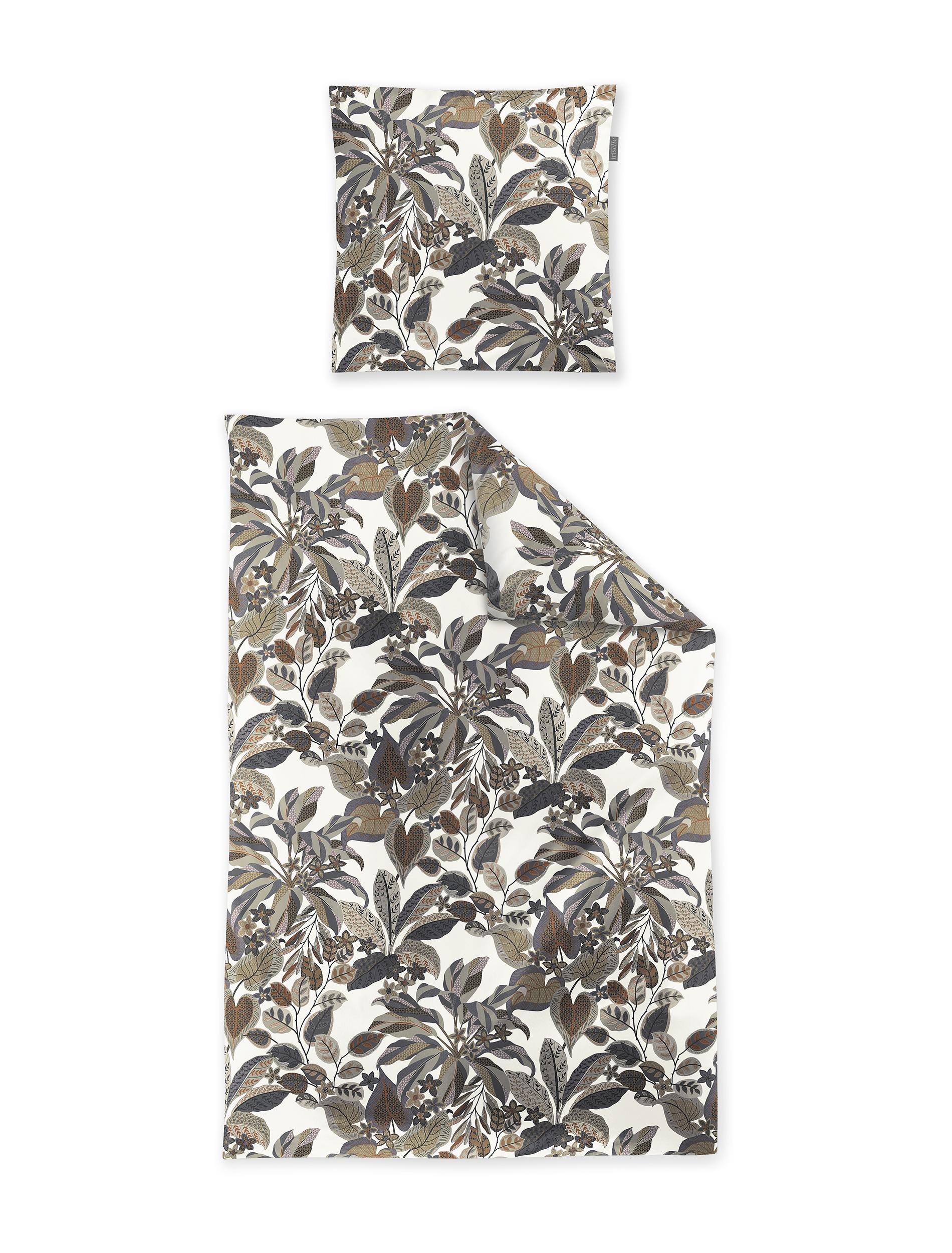 Irisette Mako-Satin Bettwäsche WAVE ca. 135x200cm in Farbe grau