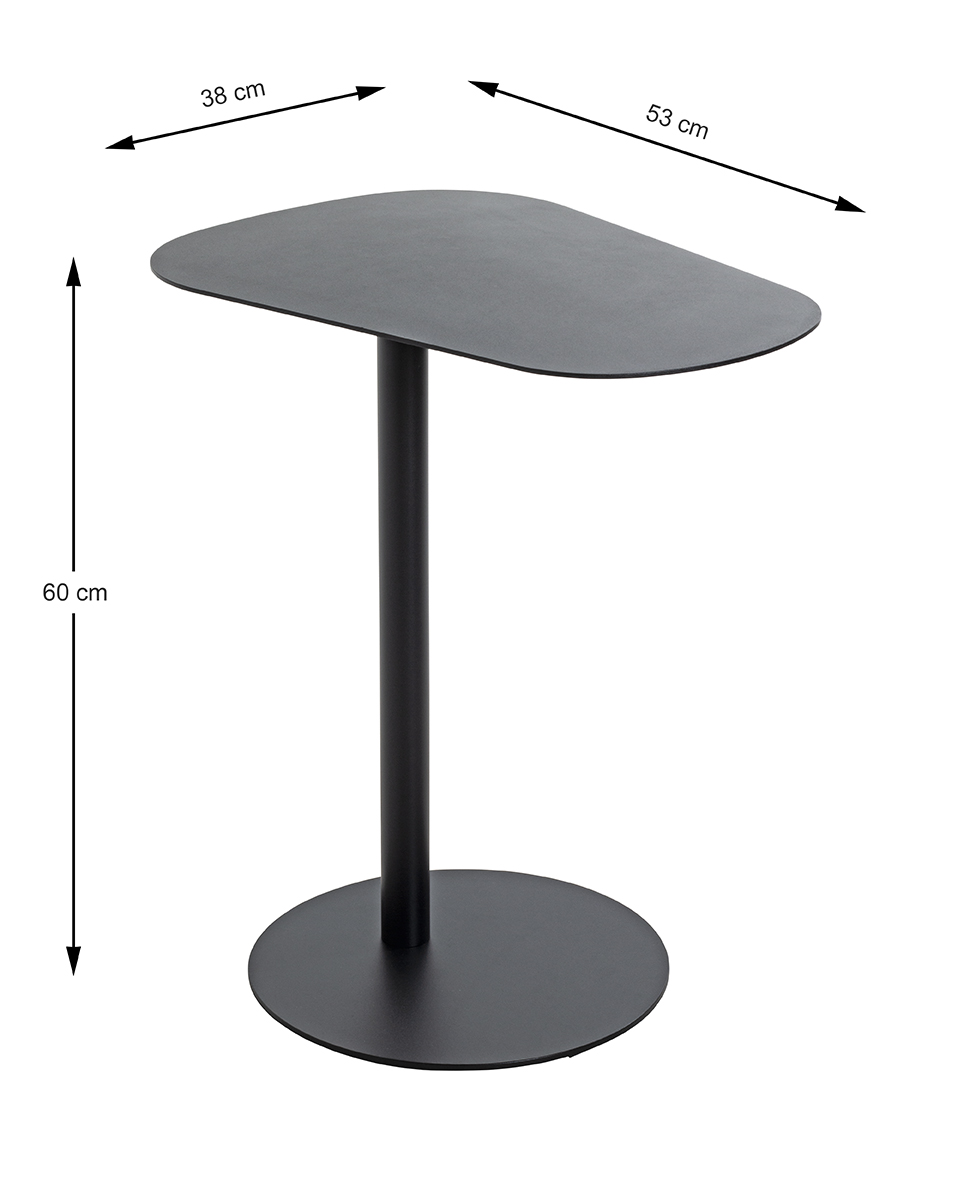Haku Möbel Beistelltisch CONNOR in schwarz