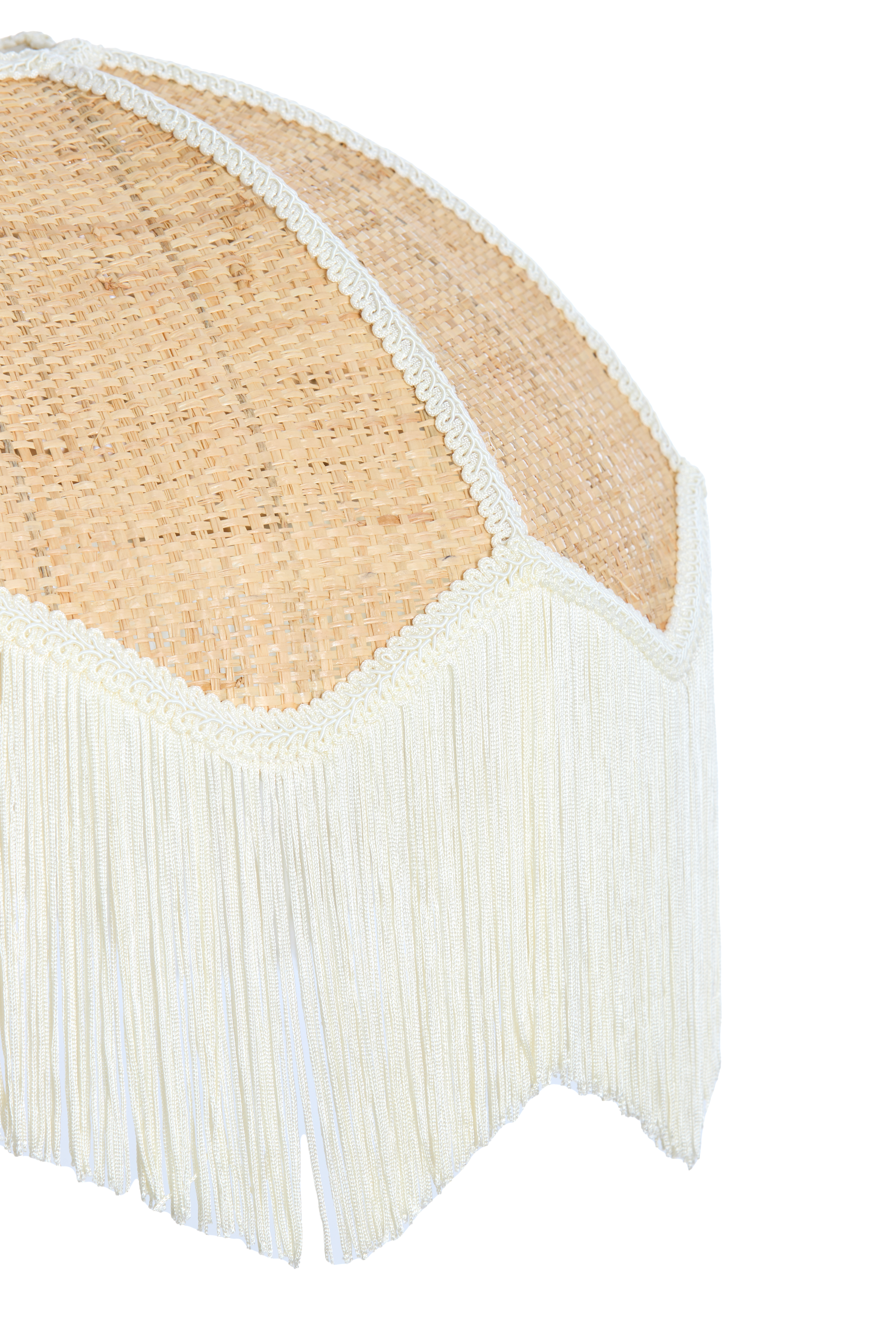 Lampenschirm  Durchm. 35x26cm in Raffia natural+cream