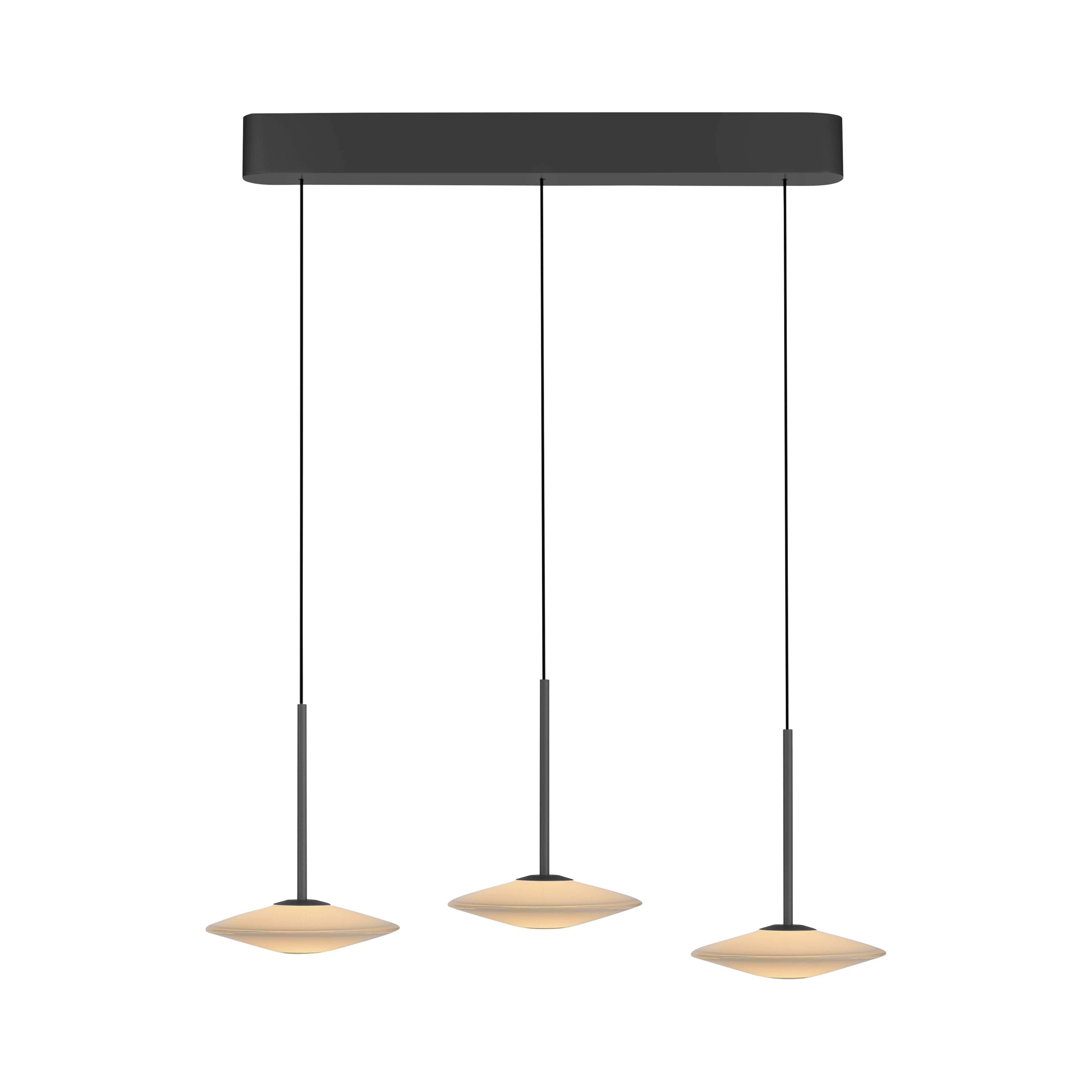 Paul Neuhaus LED-Pendelleuchte ELIPSA 3-flammig in Farbe schwarz, Lampe, Badezimmer, Drinnen, Zimmer, Duscharmatur