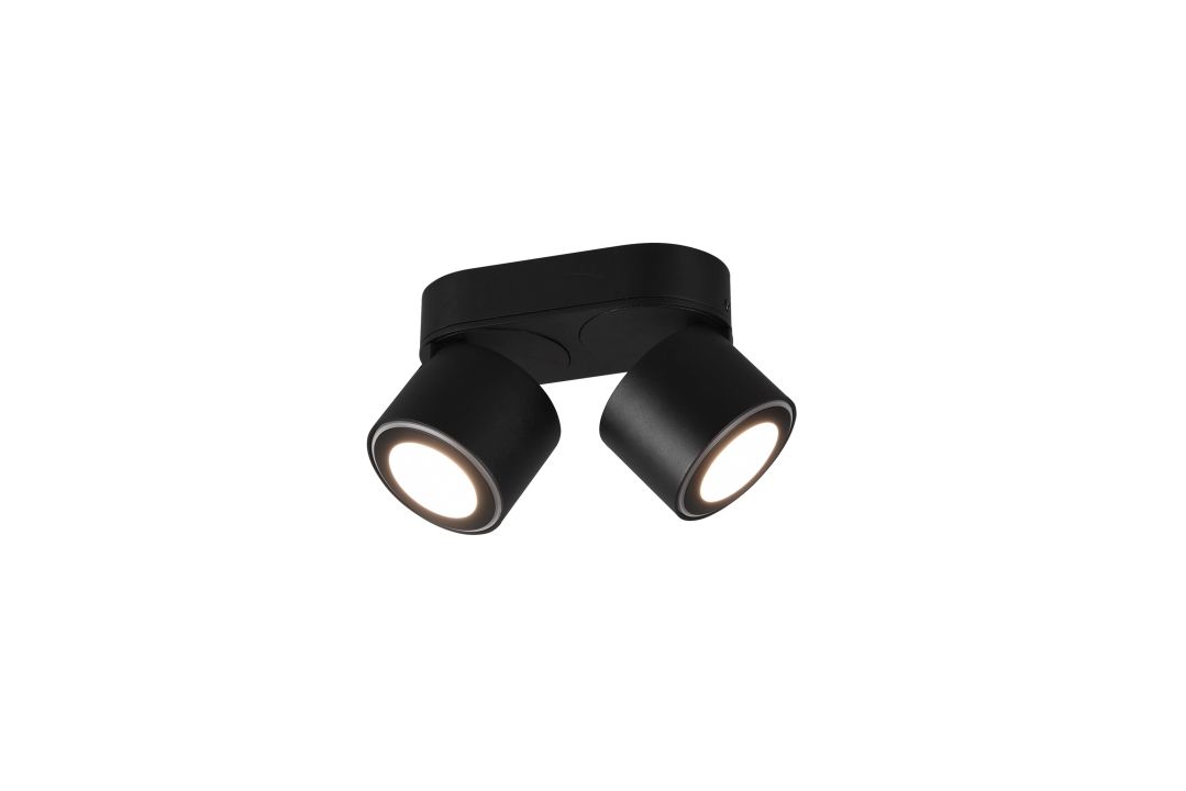 Trio LED-Deckenleuchte TAURUS 2-flammig in Farbe schwarz matt