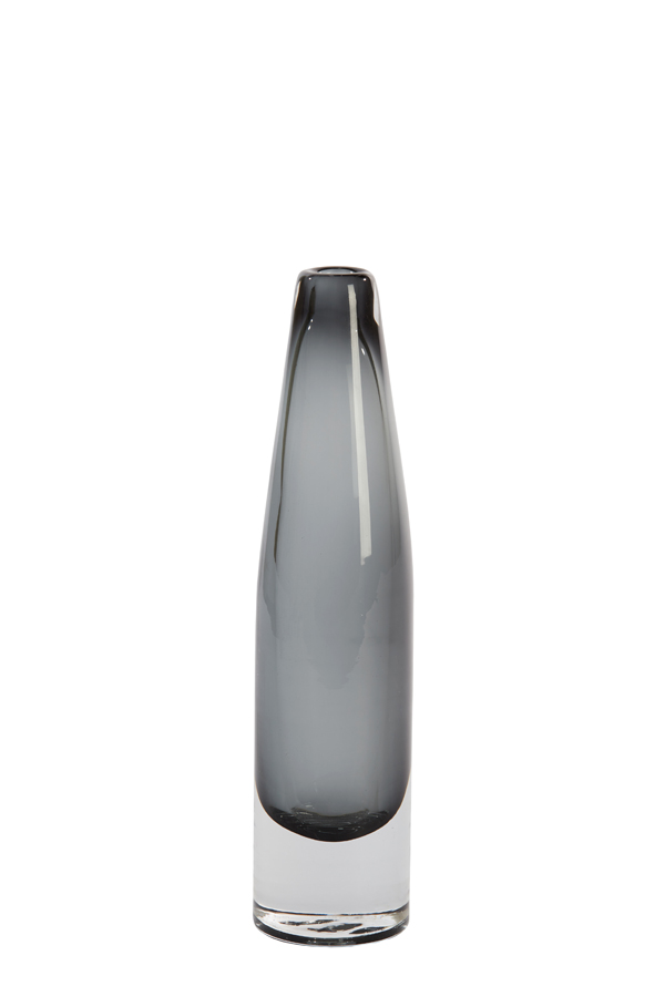 Vase ESTUA  in Glas grau