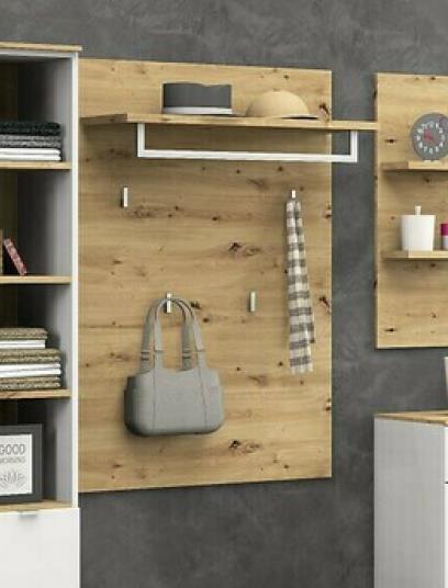 Garderobenpaneel BARI ca. B78 H117 T30 cm in Artisan Eiche