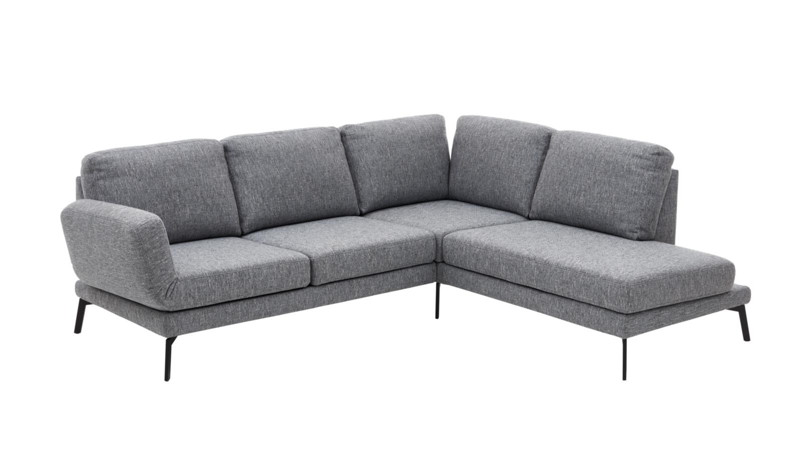 Candy Polsterecke TWISTER ca. 253x207cm in Stoff Prime blue grey, Couch, Mobiliar, Kissen, Dekoration für Zuhause