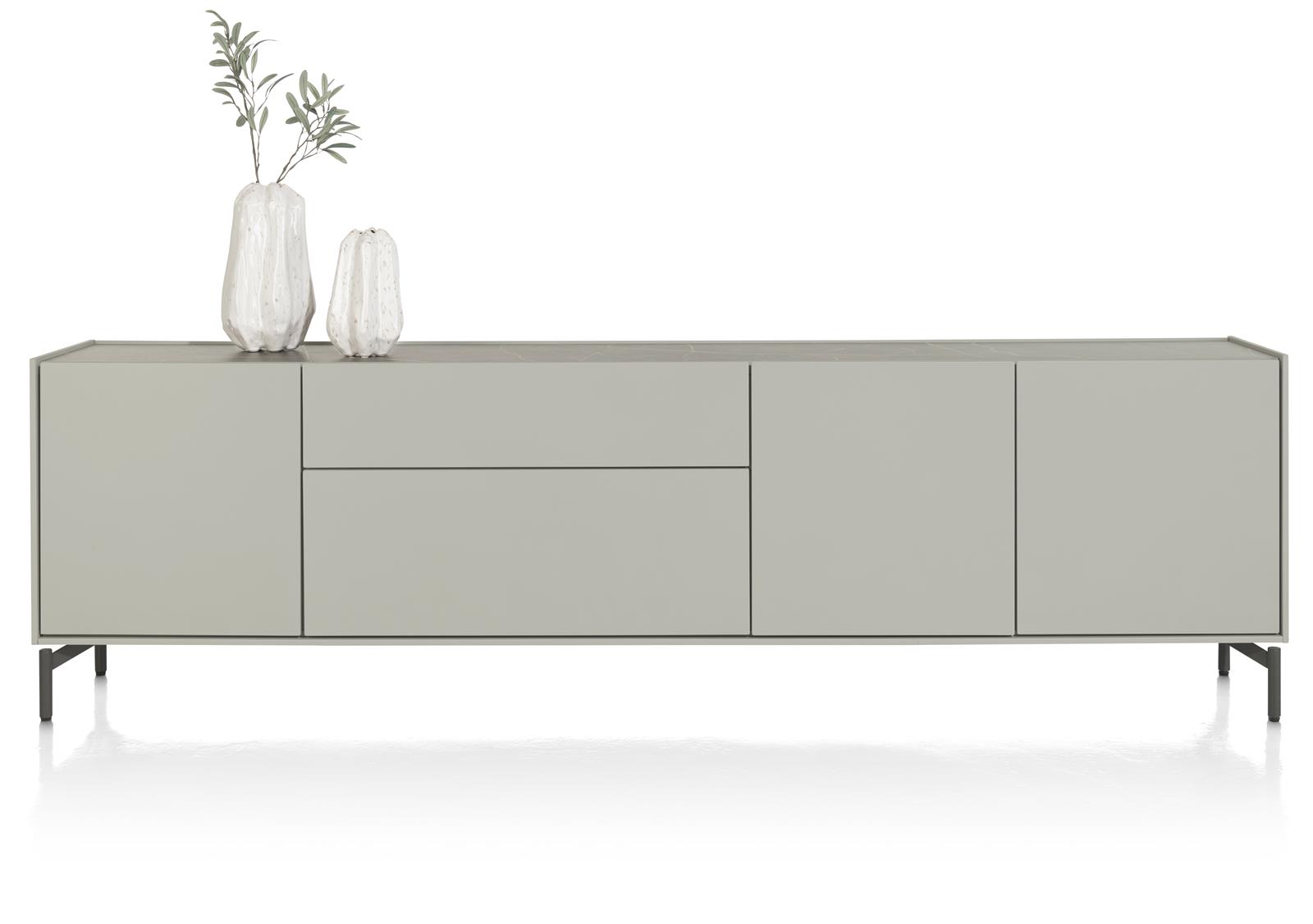 XOOON Sideboard Noon ca. B240 H70 T42 cm in MDF silk grey lackiert