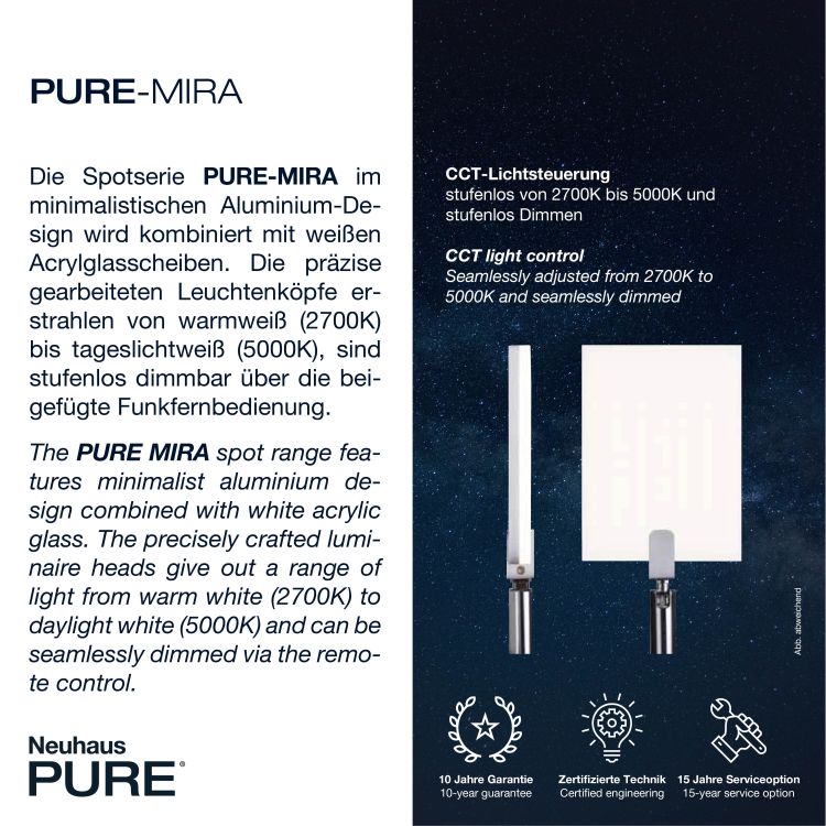Paul Neuhaus LED-Wandleuchte PURE MIRA 1-flammig in Farbe schwarz, Werbung, Plakat, Computerausrüstung, Adapter, Bildschirm