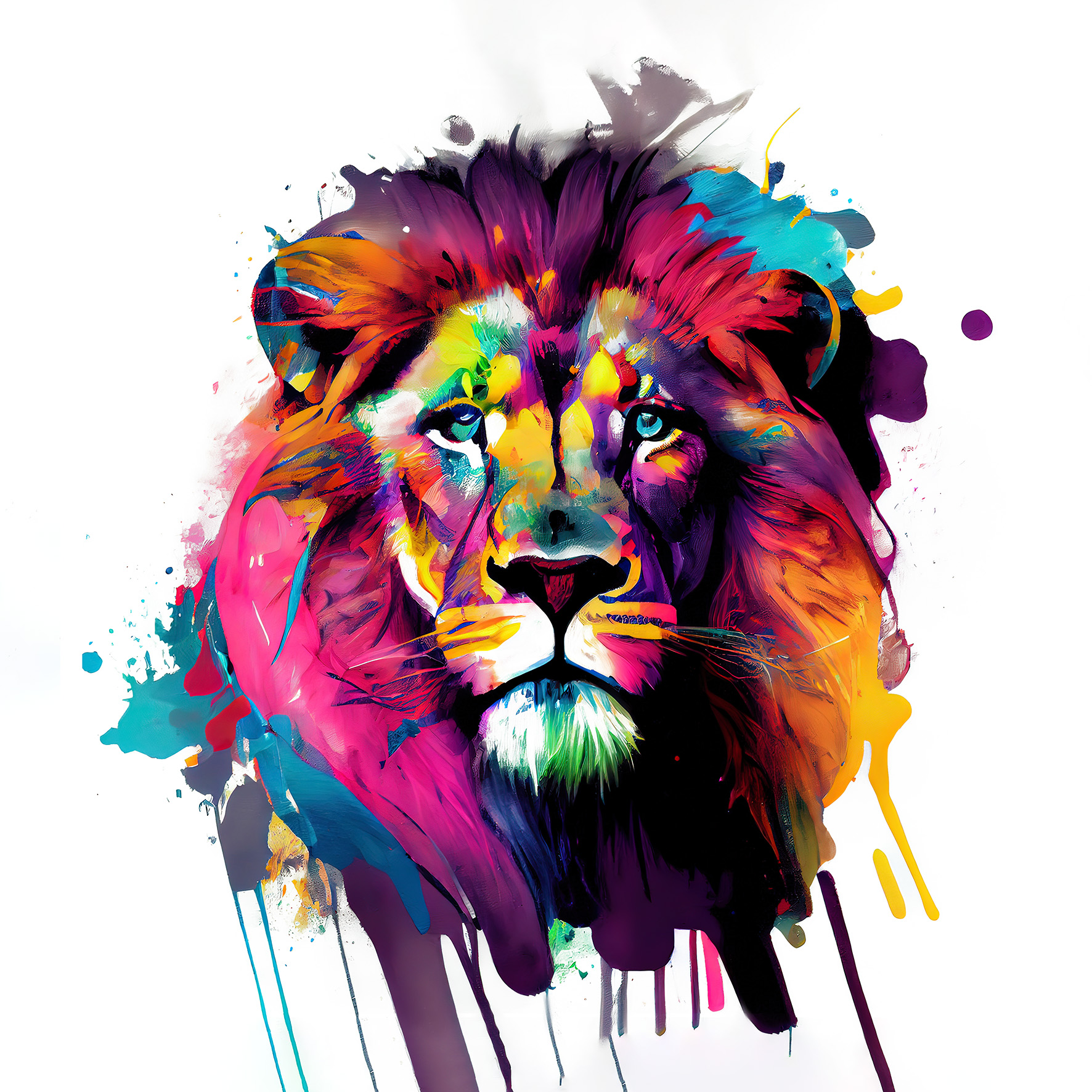 PRO ART Canvas-Art Junges Wohnen 30x30cm Colorful Lion Head IV