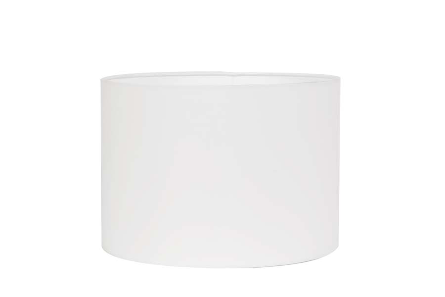 Light & Living Lampenschirm POLYCOTTON in Farbe weiß, Zylinder, Töpferei, Kunst, Porzellan, Lampe