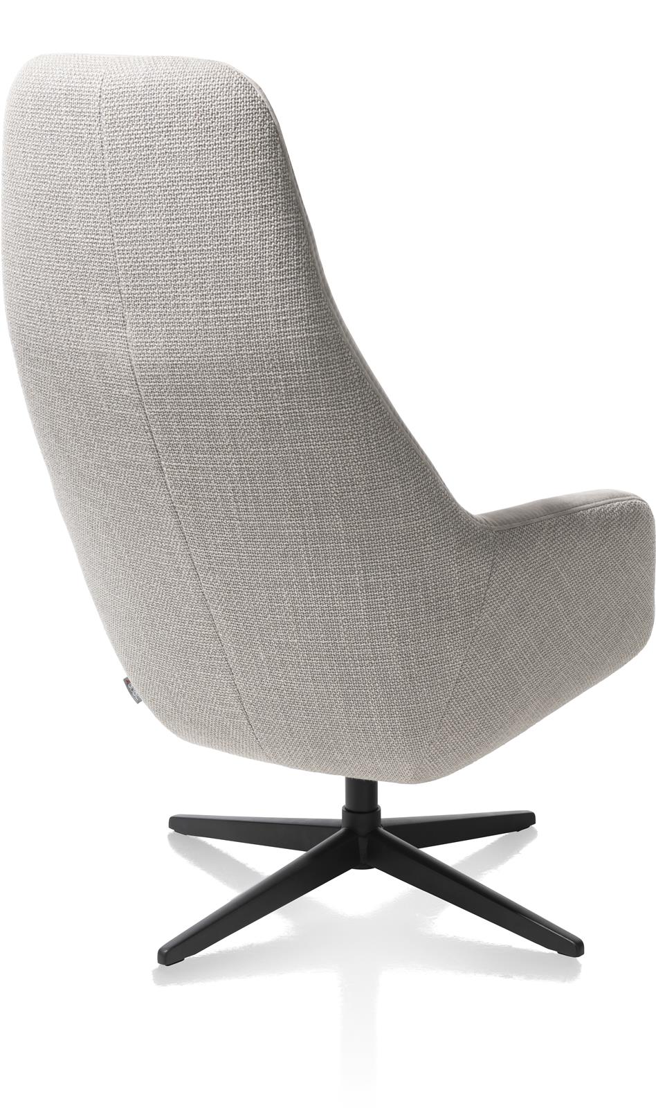 XOOON Sessel mit Hocker VERNON in Rücken:Stoff Vito Kiesel PG15