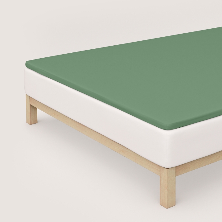 Schlafgut Pure Topper Spannbettlaken ca. 140x200-160x220cm in Farbe Green Mid