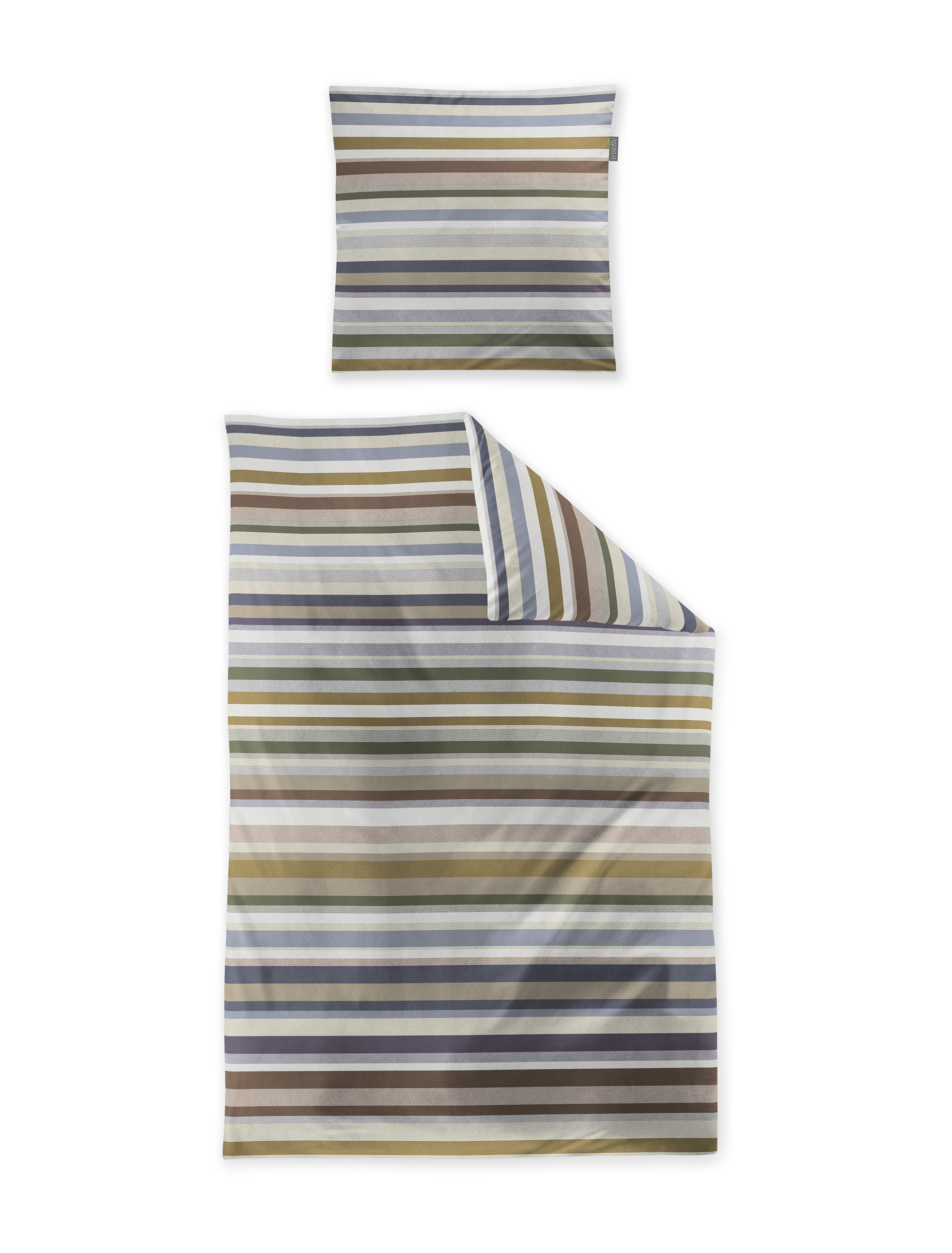 irisette Mako-Satin Bettwäsche WAVE in Farbe ca. 135x200cm, Dekoration für Zuhause, Serviette