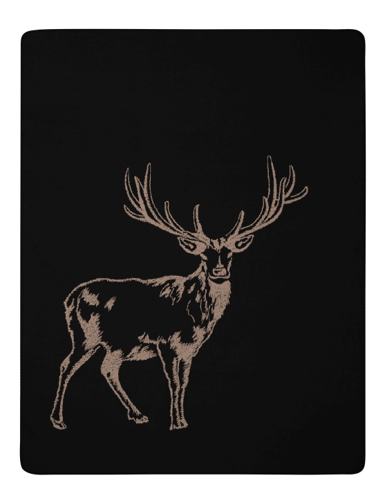 Biederlack Decke ca. 150x200cm in Farbe Deer, Hirsch, Säugetier, Tierwelt, Antilope, Elch