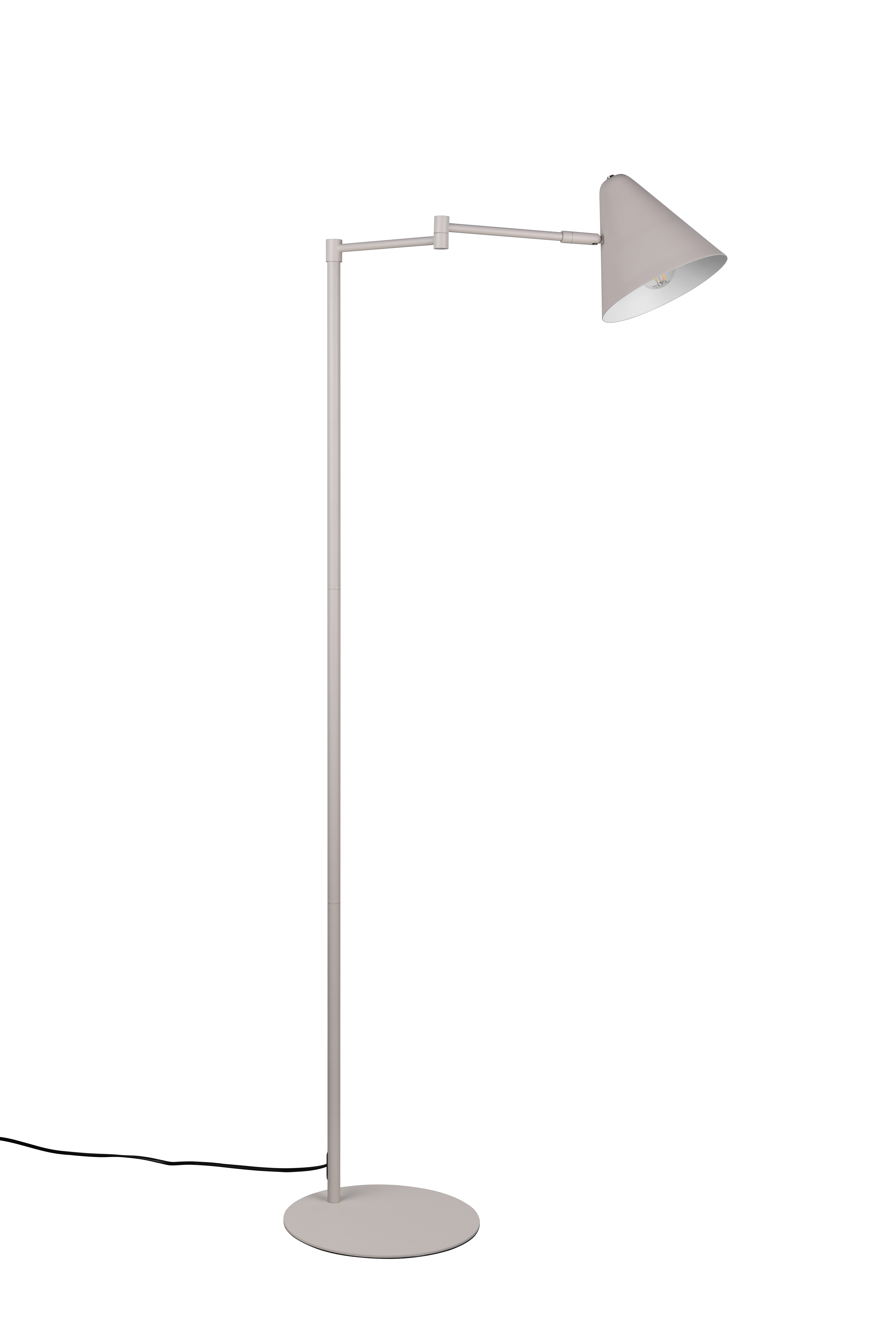 Trio Stehleuchte COSIMA 1-flammig in Farbe warm grey, Lampe, Lampenschirm, Drinnen, Zimmer, Duscharmatur