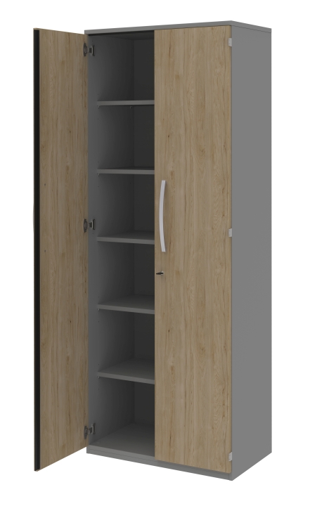 Röhr-Bush Aktenelement TECHNO 019 in mittelgrau / Front Hickory Eiche Nachbildung