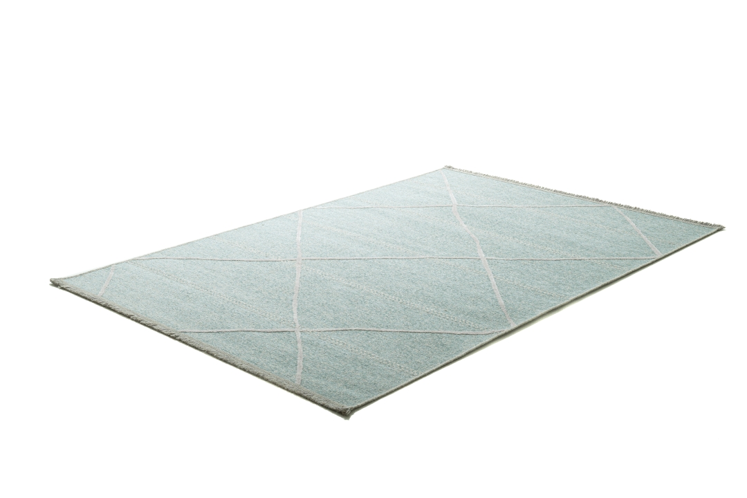 Theo Keller Webteppich Braderup ca. 120x170cm in Farbe Light Blue