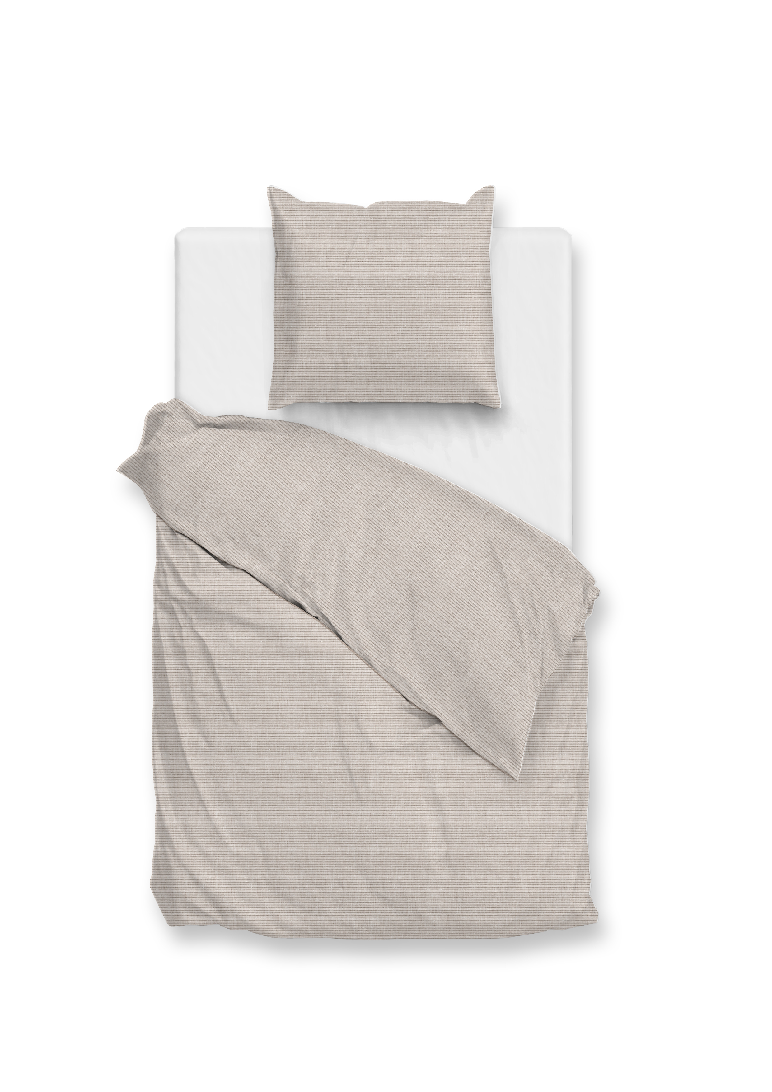 Heckettlane Bettwäsche ca. 155x220cm in Farbe Sandy-Beige, Kissen, Dekoration für Zuhause, Leinen, Kopfkissen