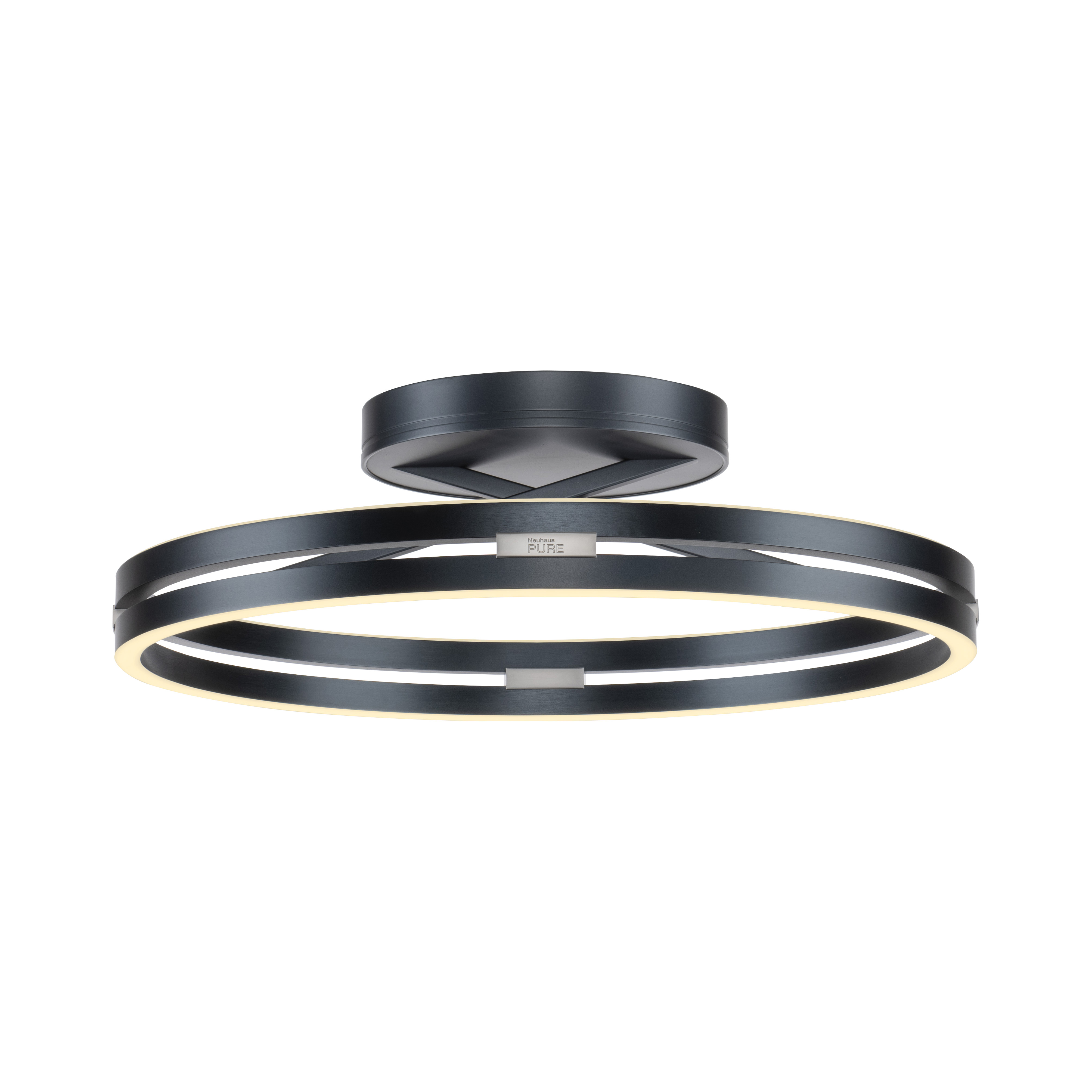 Paul Neuhaus LED-Deckenleuchte PURE LOOP 2-flammig in Farbe grau, Deckenleuchte, Gerät, Deckenventilator, Elektrisches Gerät