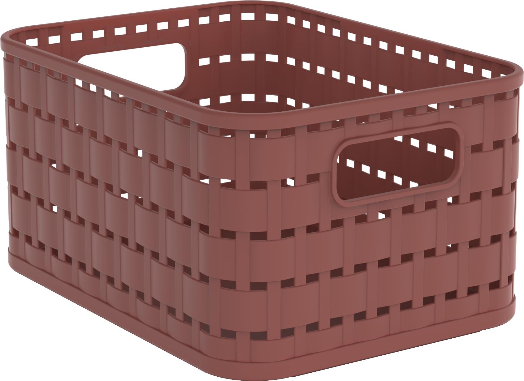 Rotho Korb COUNTRY A6 2 Liter in Farbe Iron Rot