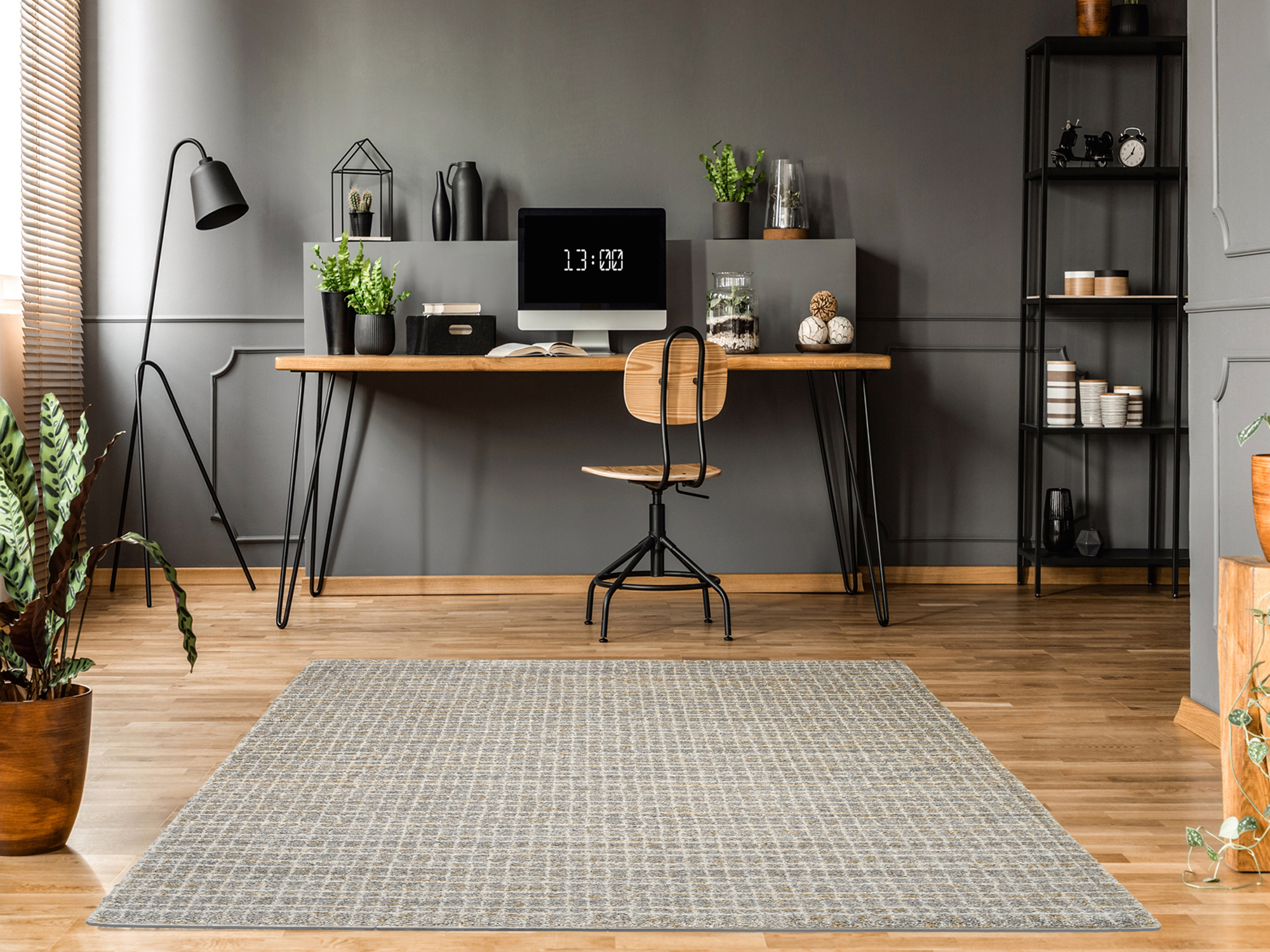 OCI Webteppich ca. 240x290cm in Farbe grau-creme