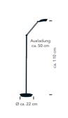 B-Leuchten LED-Stehleuchte EVOLO in schwarz, Elektrisches Gerät, Mikrofon, Lampe