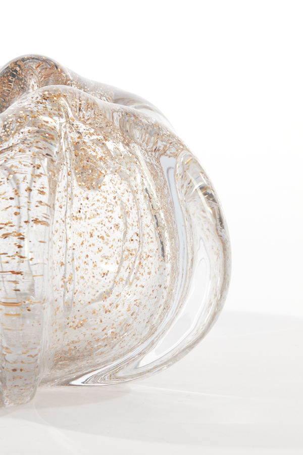 Vase MURELA  in Glas klar, Flitter sand