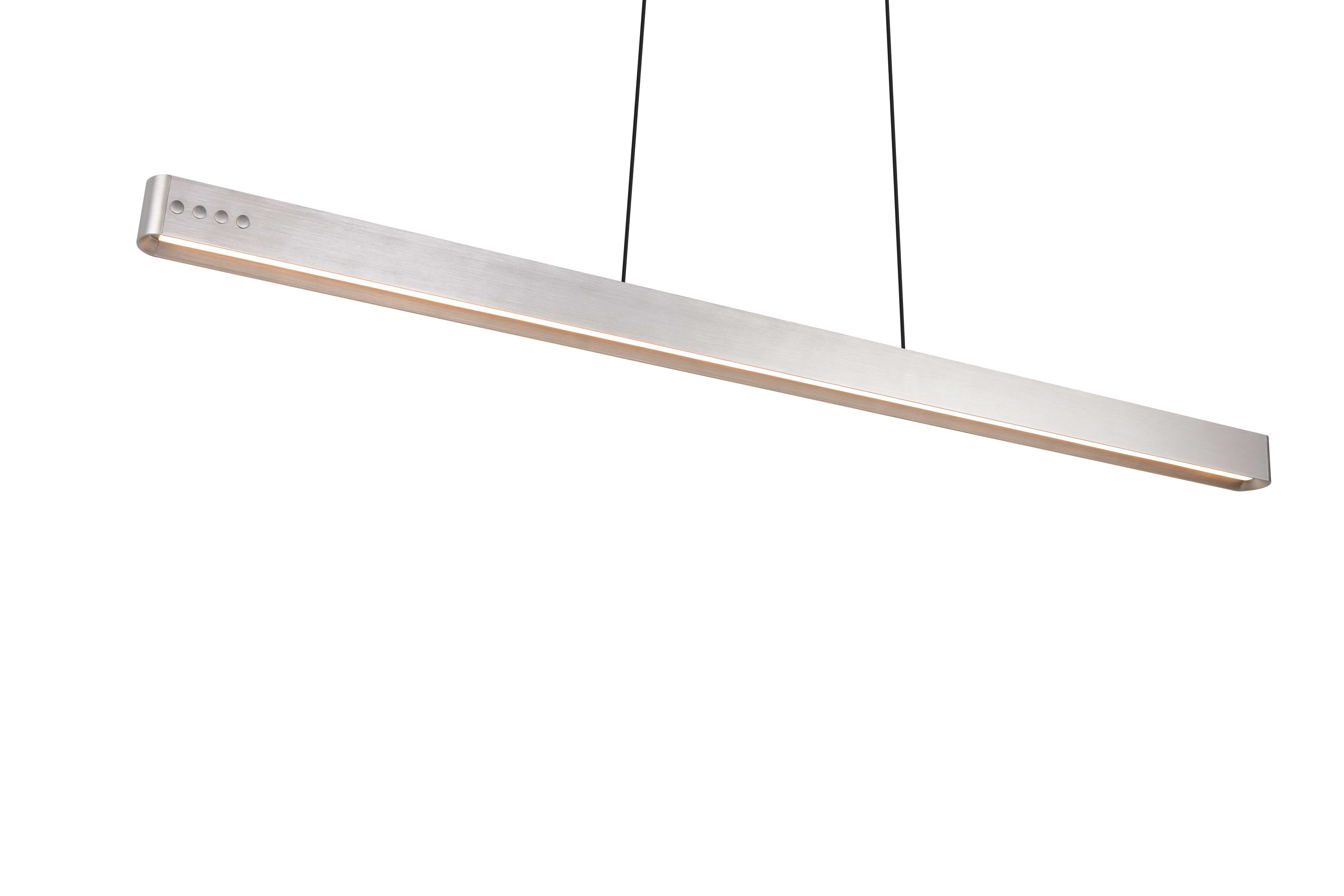 Trio LED-Pendelleuchte DONEGAL 1-flammig in Farbe Nickel matt, Kunststoff weiß, Leuchte