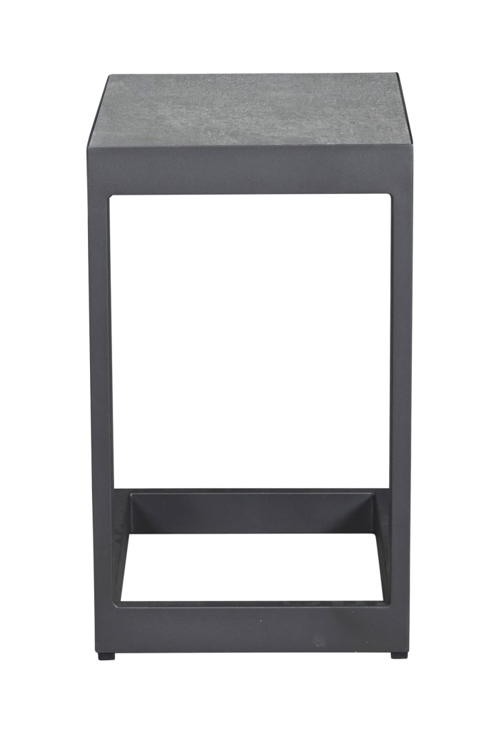 L.C. Wholesaler Beistelltisch SONDRINO ca. B32 H54 T40 cm in Platte Keramik Beton-Optik