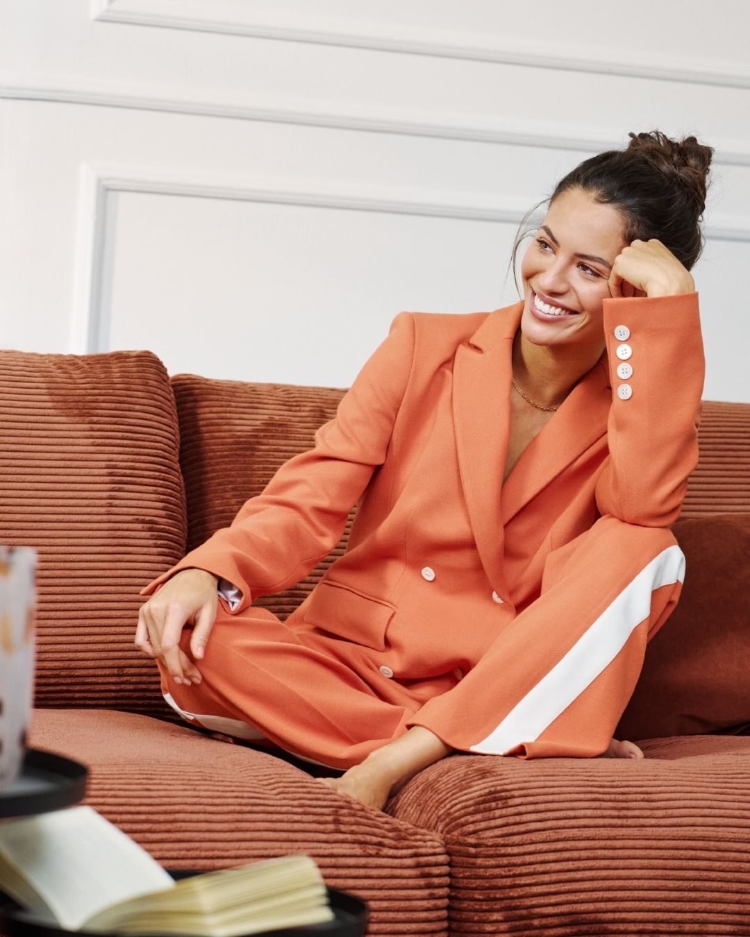 Sitzend, Kopf, Gesicht, Glücklich, Blazer