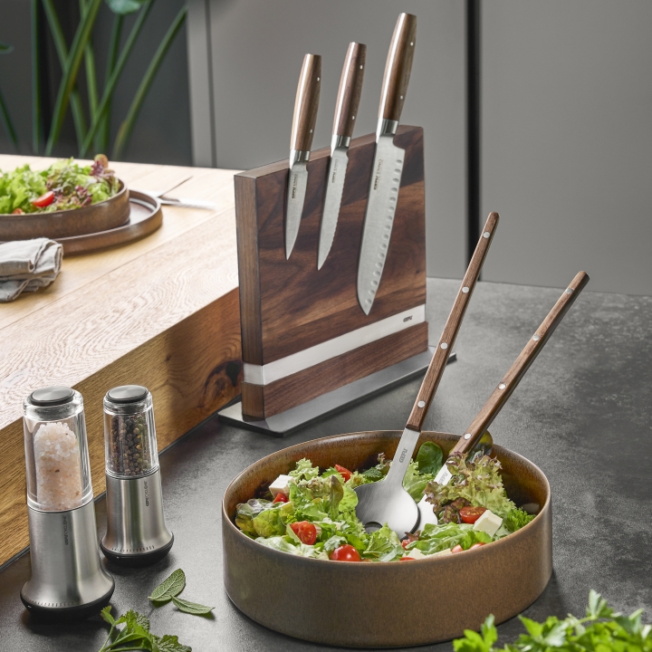 GEFU Salatbesteck 2-teilig Filigo ca. B32,5 H1,5 T6 cm in silber / braun