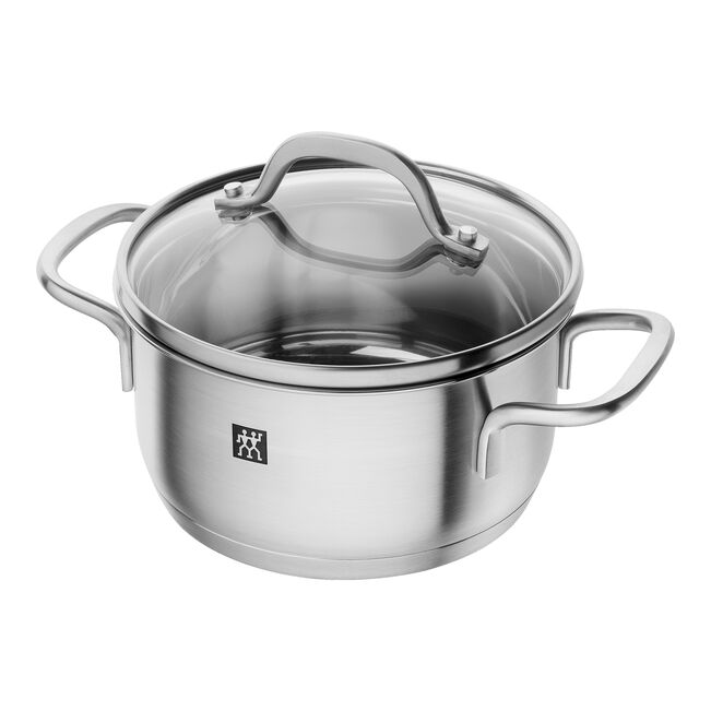 Zwilling Bratentopf 14cm PICO in Silber, Kochgeschirr, Topf, Kochtopf, Dampfgarer, Kochpfanne