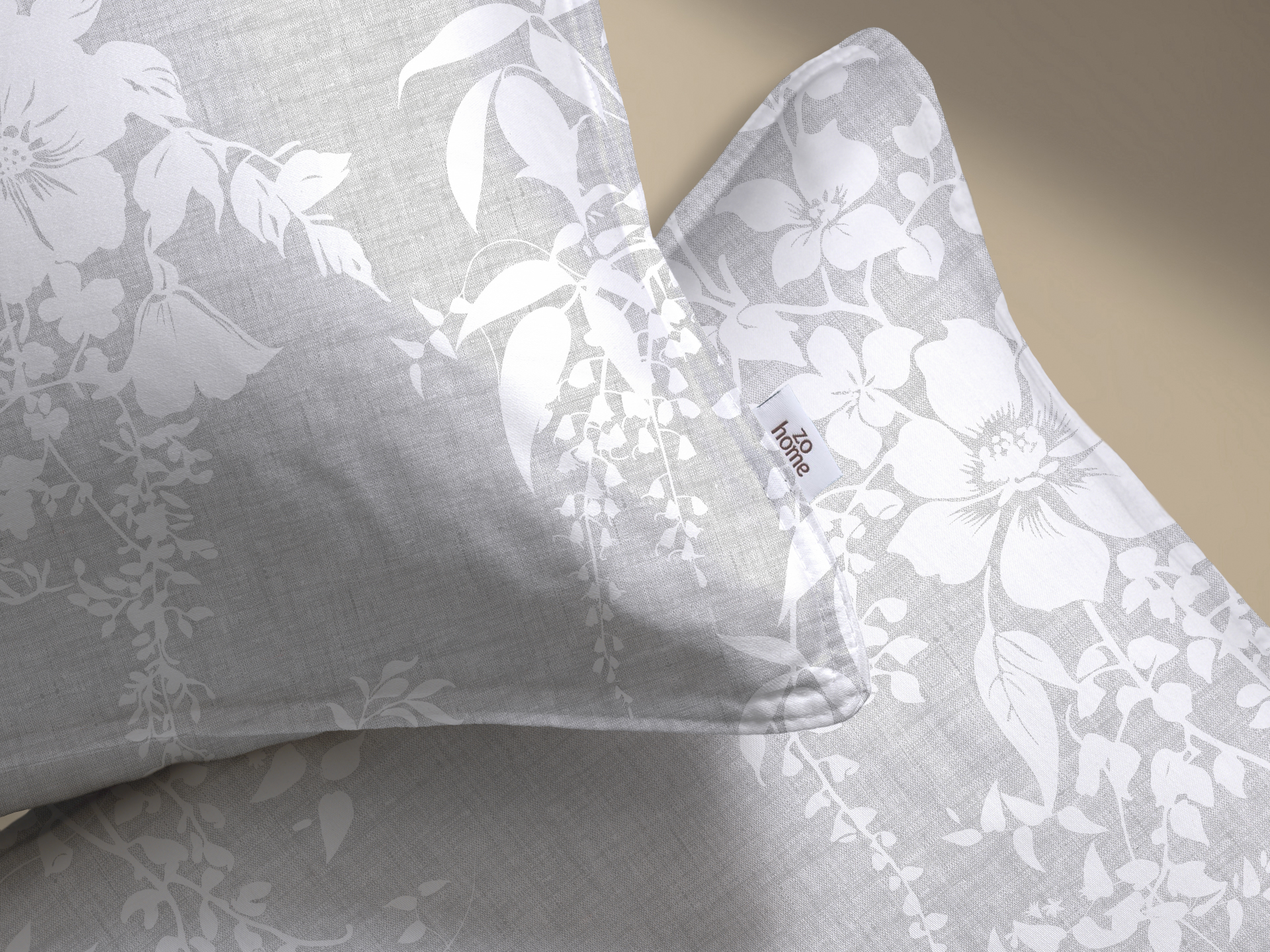 Heckettlane Bettwäsche ca. 155x220cm in Farbe Dove-Grey, Kissen, Dekoration für Zuhause, Leinen, Kopfkissen